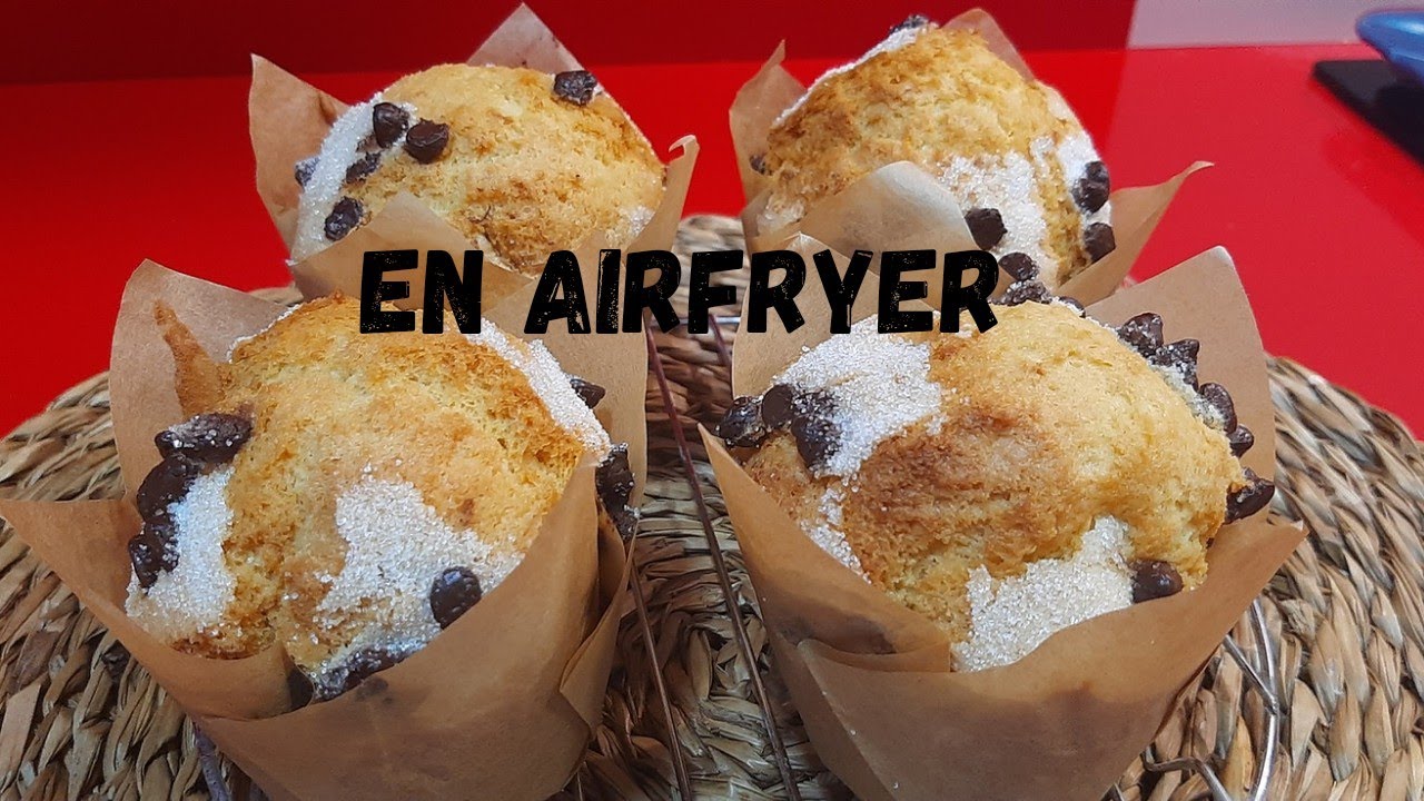 🧁MAGDALENAS EN FREIDORA DE AIRE|| Súper esponjosas y muy fáciles de hacer