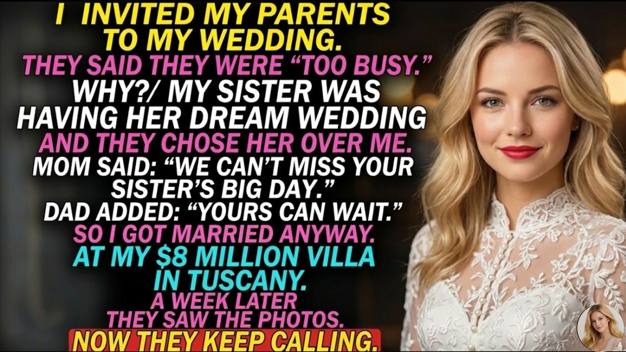 My Parents Chose My Sister’s Wedding Over Mine—Then They Saw My $8M Tuscany Wedding Photos