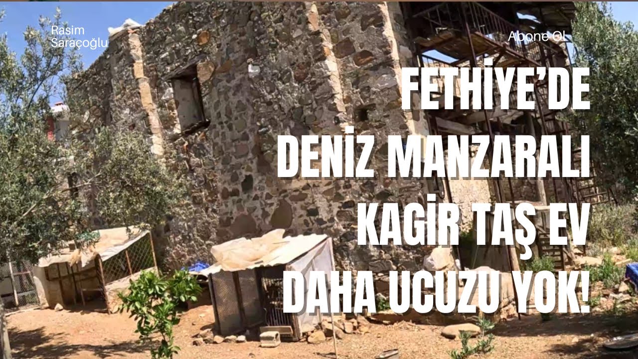 Fethiye'nin İçinde!  Satılık Müstakil, Bahçeli , Kagir Taş Ev. Üstelik Deniz De Görüyor!