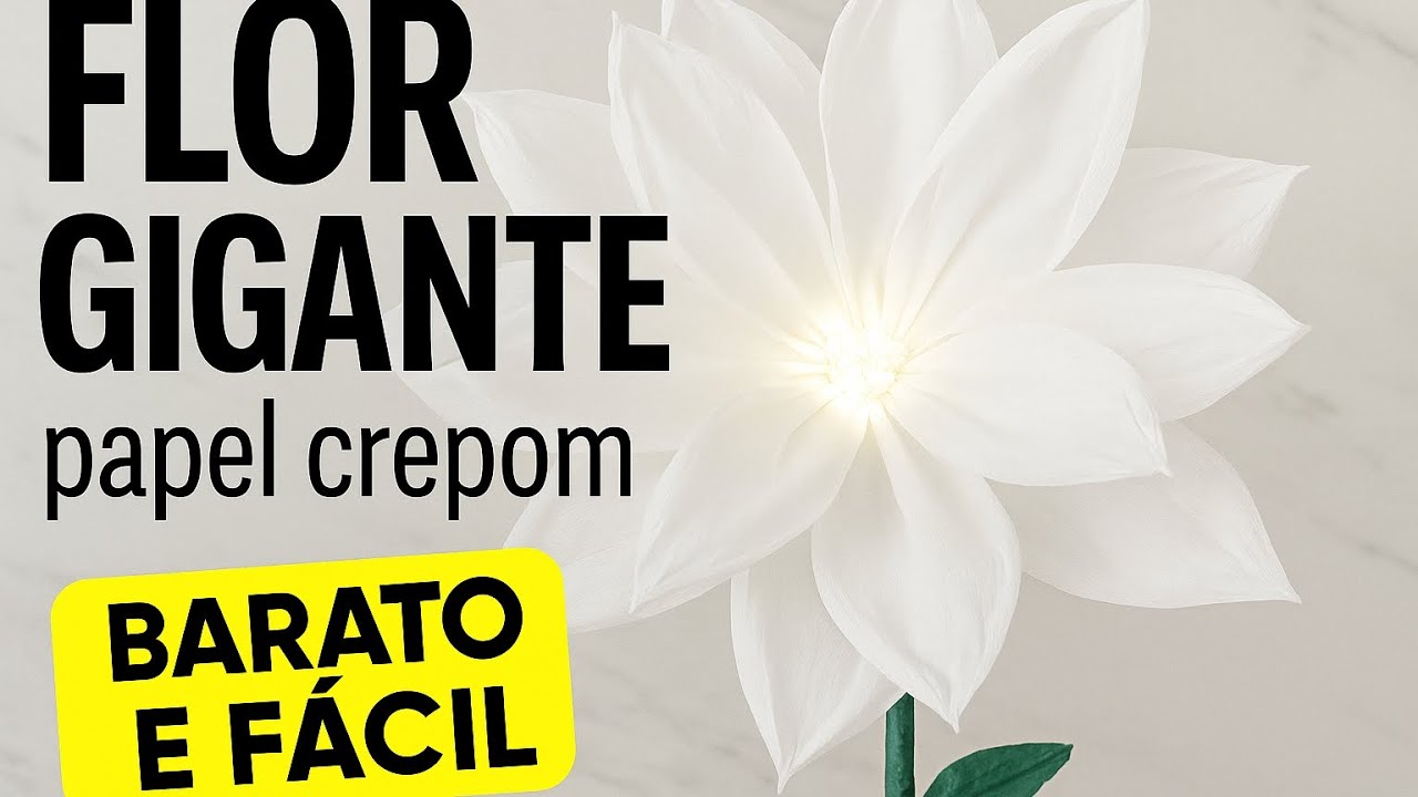 Flor Gigante com Papel Crepom | Preparativos do 1º Aninho da Helô