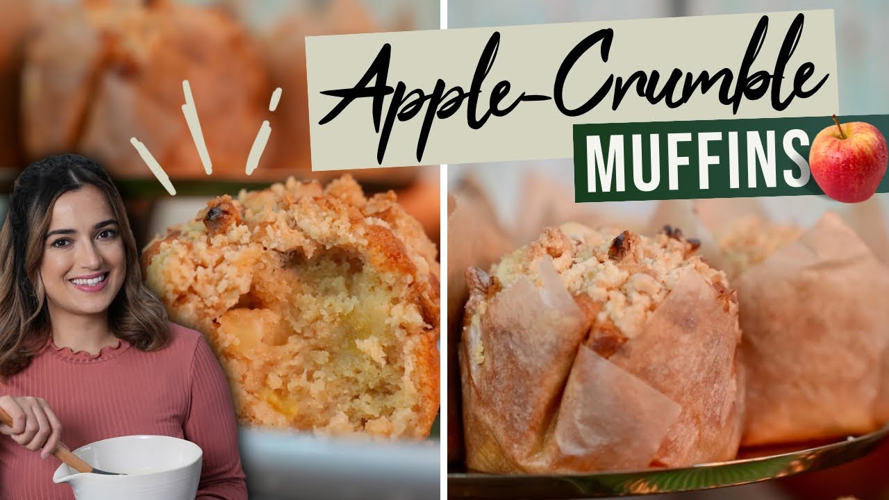 Apple Crumble Muffins / Extra große & saftige Muffins mit Streuseln