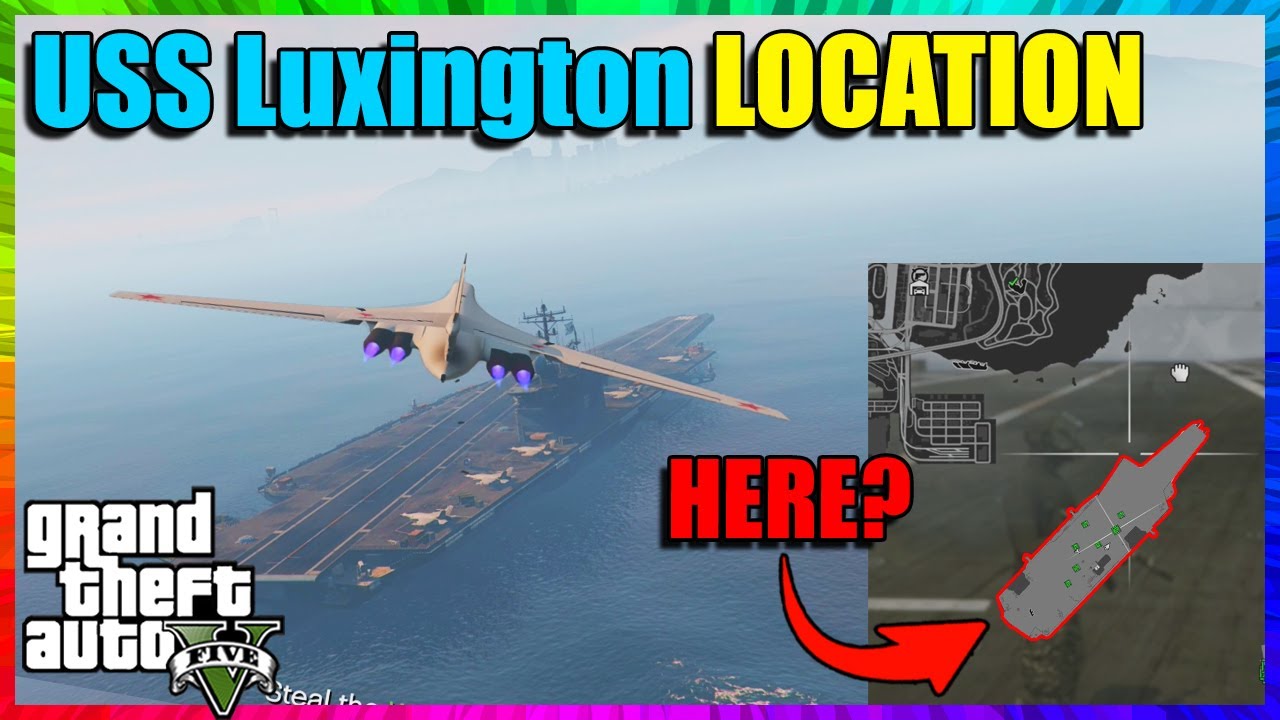 AIRCRAFT CARRIER EXACT LOCATION - USS Luxington - Where To Find & How BIG Is It? | GTA 5 Online
