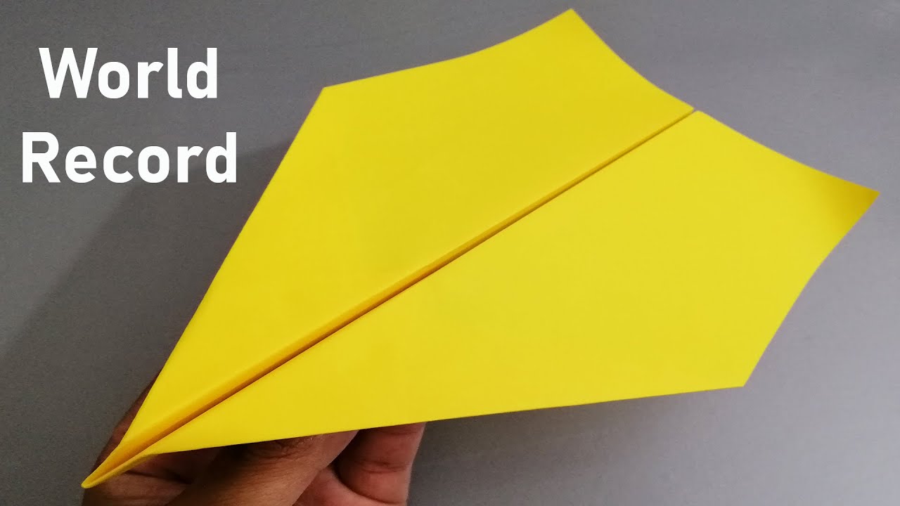 How To Make The WORLD RECORD PAPER AIRPLANE for Distance Step by Step