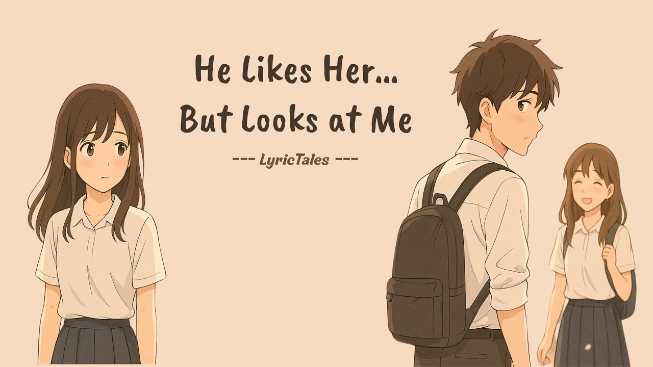 He Likes Her… But Looks at Me 💭💔 | A Soft School Crush Song by LyricTales