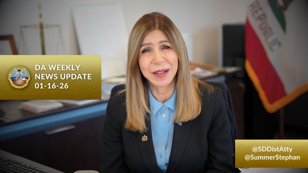 DA Weekly News with DA Summer Stephan 01-16-26: Grand Jury Indicts 21 in Illegal Street Racing Case