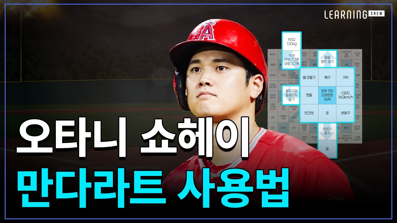 오타니 쇼헤이의 성공 비결 ㅣ 7억 달러를 만든 목표 설정 도구 만다라트 사용법