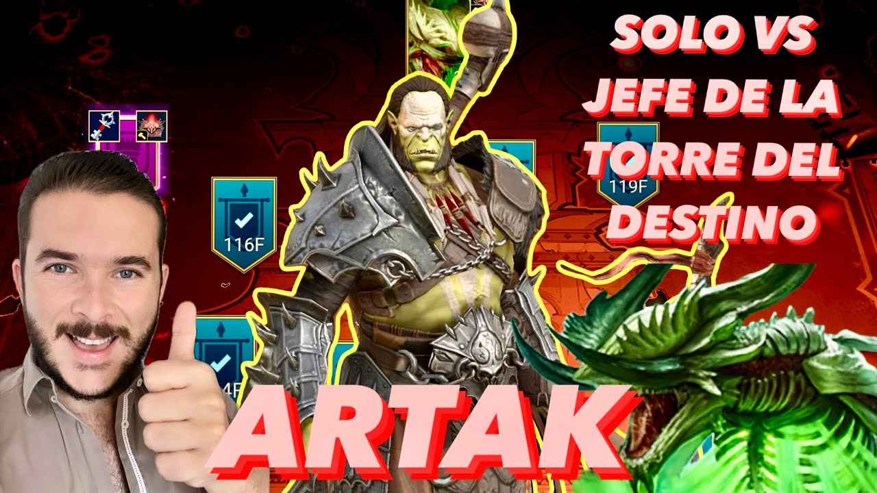 ARTAK SOLO vs IRAGOTH el DRAGON ETERNO de la TORRE del DESTINO (DOOM TOWER) - RAID: Shadow Legends