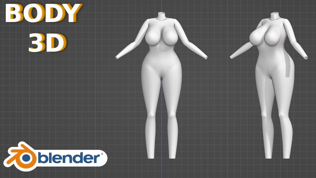 easy way to make female body in blender 3D