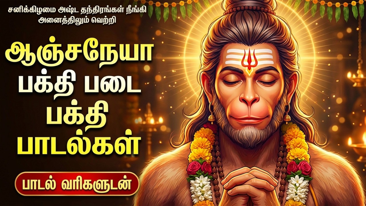 Saturday Powerful Anjaneyar Tamil Bhakthi Padalgal | Lord Sri Hanuman Tamil Devotional Songs