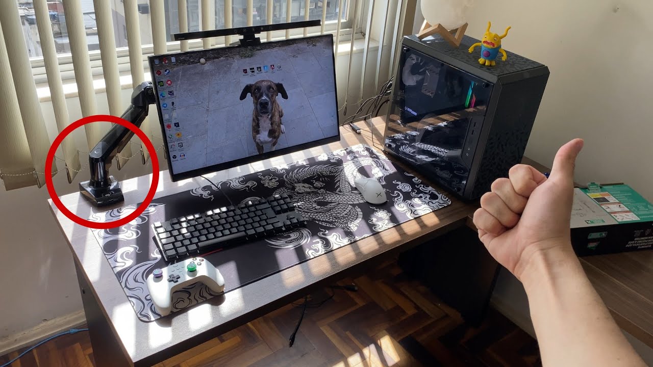 Tunando o Setup Colocando Suporte Articulado no Monitor LG 144hz IPS - F80N ELG