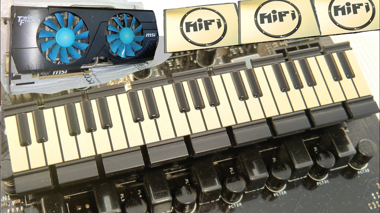 motherboard with piano + GTX 580 and other garbage