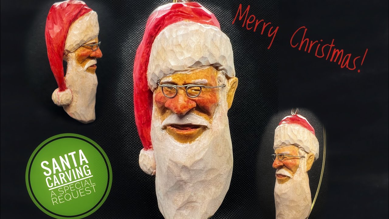 Santa Wood Carving