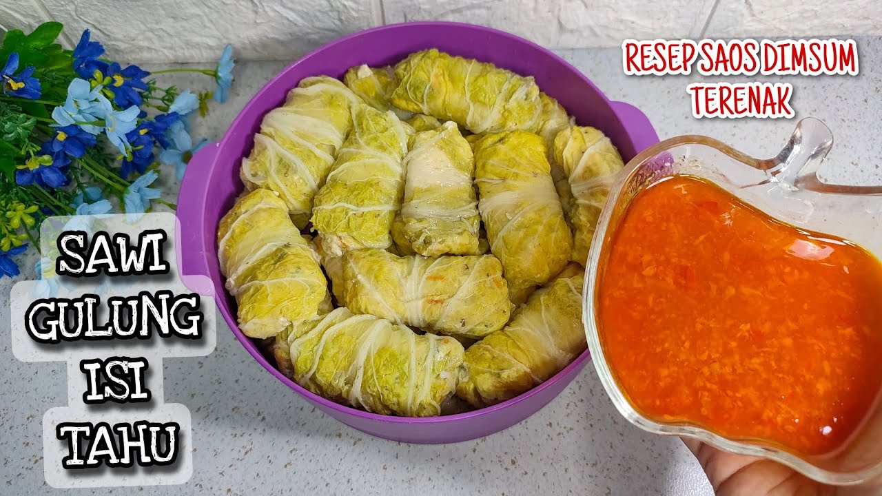 SAWI DAN TAHU DIOLAH JADI MAKANAN LEZAT|SIOMAY SAWI PUTIH ISI TAHU+RESEP SAOS DIMSUM TERENAK