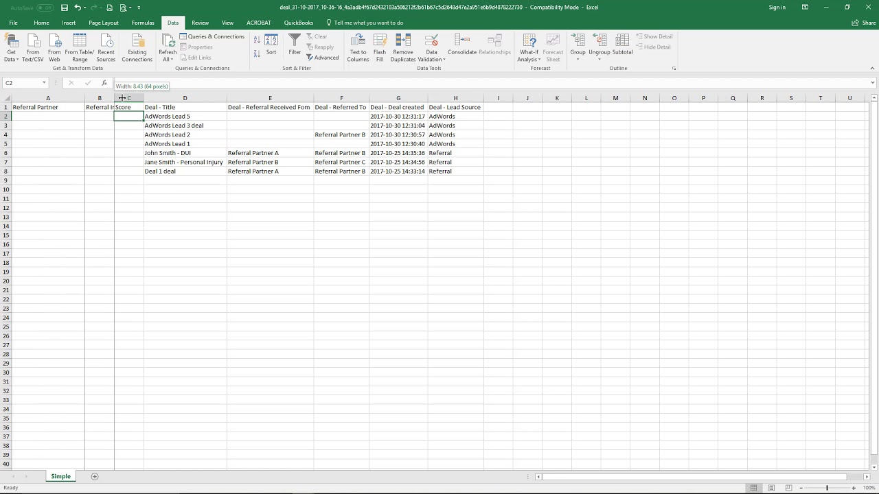 Referral Partner Tracking and Scoring
