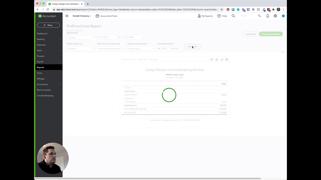 PPP Loan Reports from QuickBooks Online