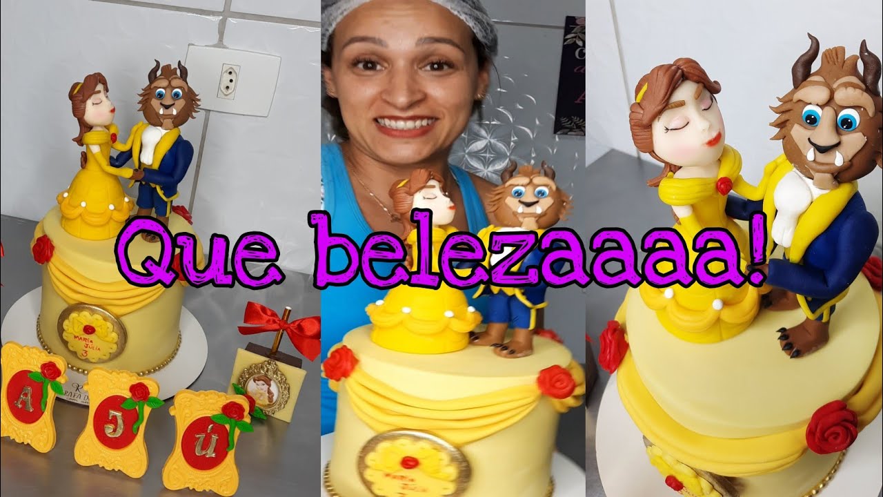 ENCOMENDA DE MESVERSARIO |BOLO E DOCES A BELA E A FERA - RESULTADO MARAVILHOSO.