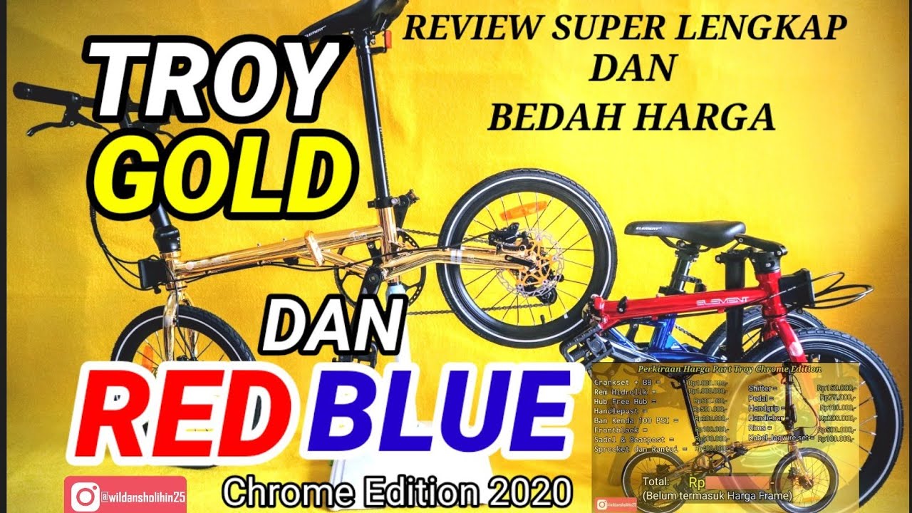 ELEMENT TROY CHROME EDITION (GOLD & RED BLUE) Review Lengkap & Harga