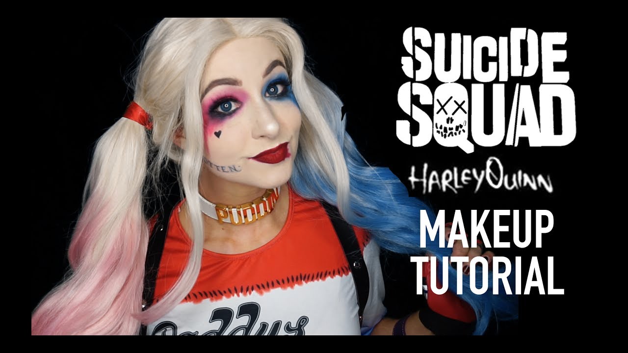 Suicide Squad Harley Quinn makeup tutorial