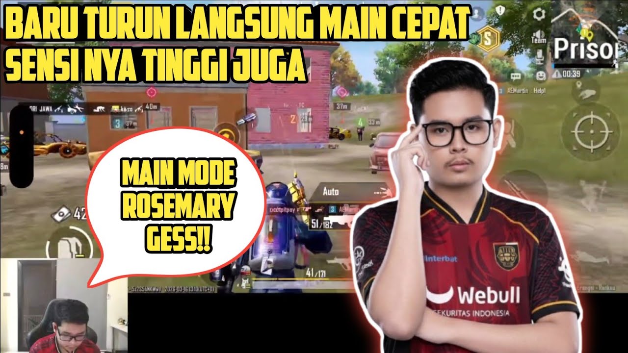 AE JIMMY MODE ROSEMARY‼️ SENSI NYA TINGGI JUGA - PUBG MOBILE GAMEPLAY