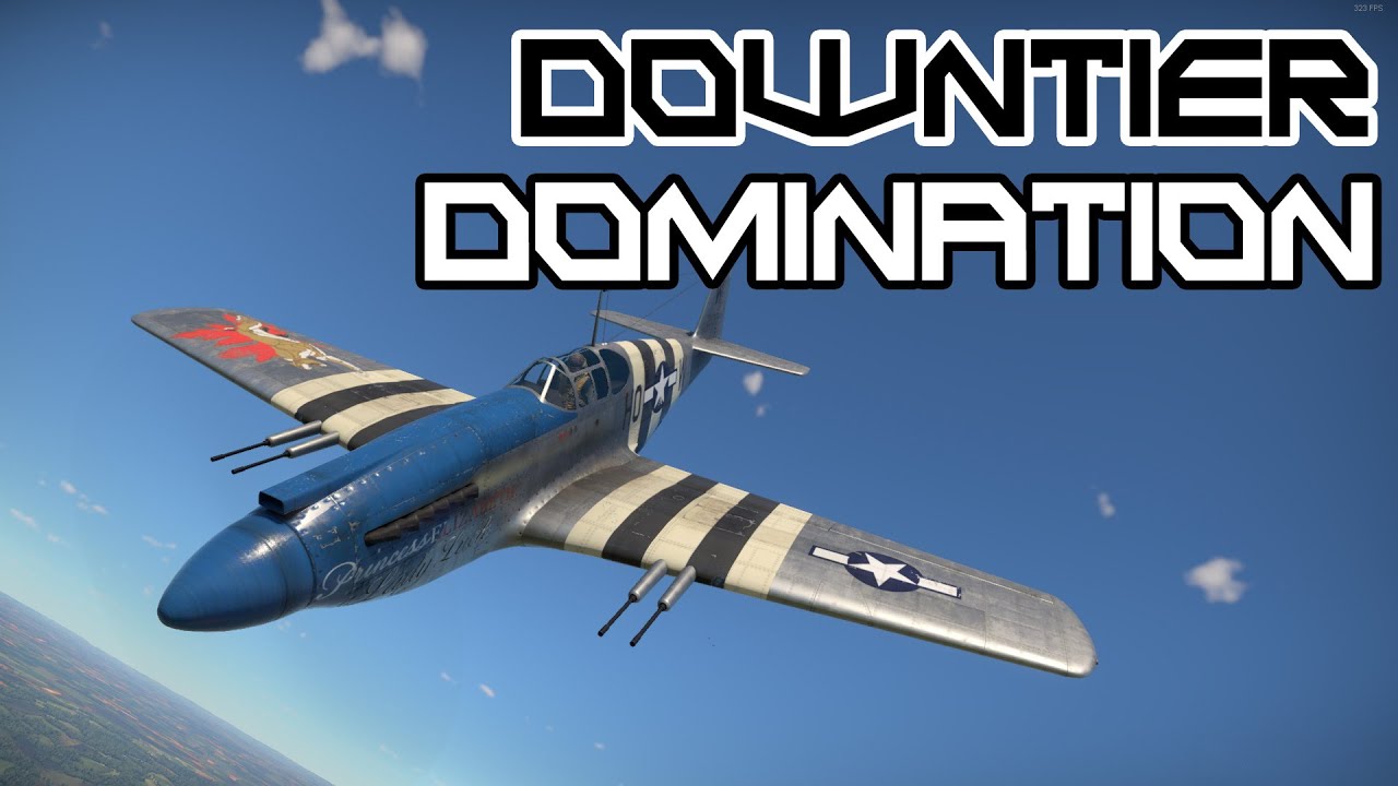 Downtier Domination - Mustang MK1A - (War Thunder Sim + TrackIR + HOTAS)