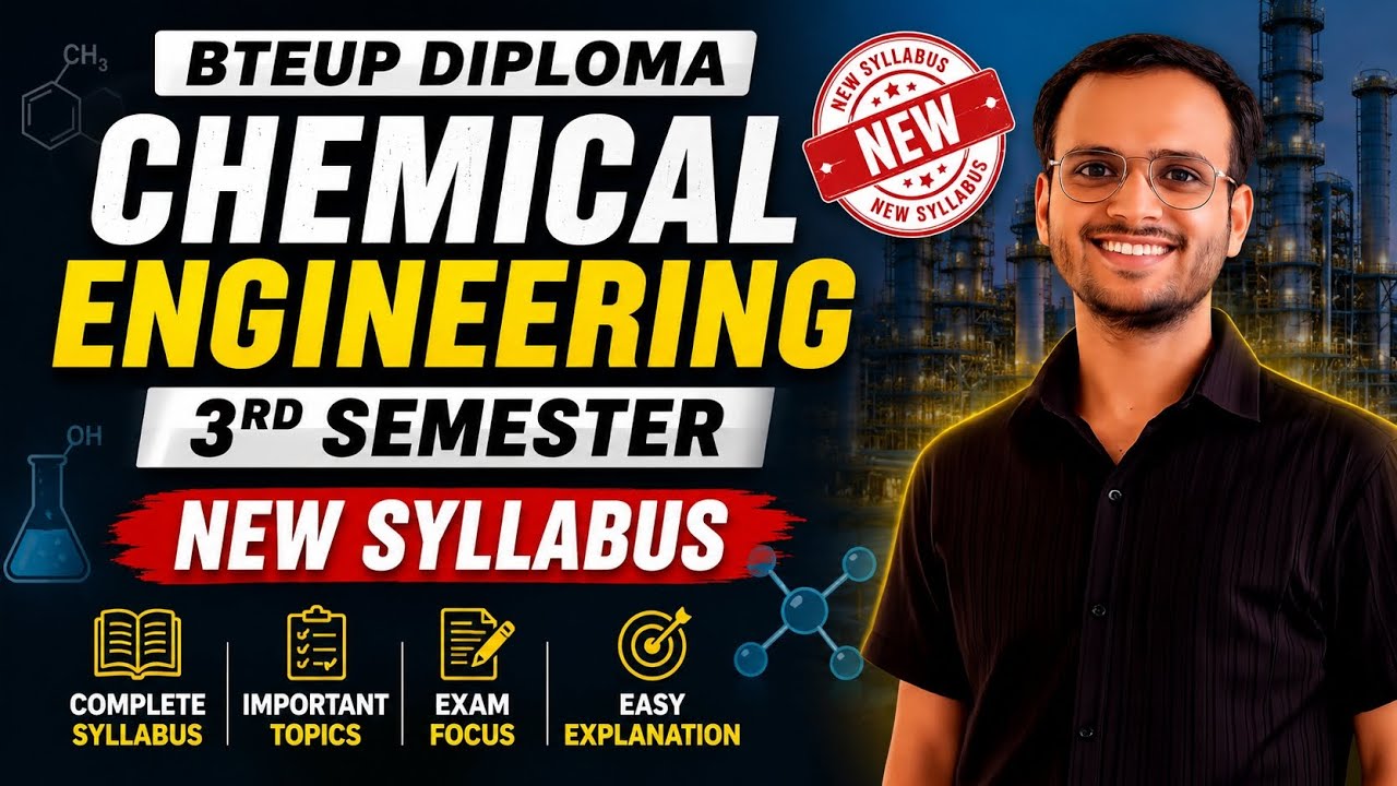 CHEMICAL ENGINEERING 3rd SEMESTER SYLLABUS || NEW SYLLABUS FOR DIPLOMA IN CHEMICAL ENGINEERING