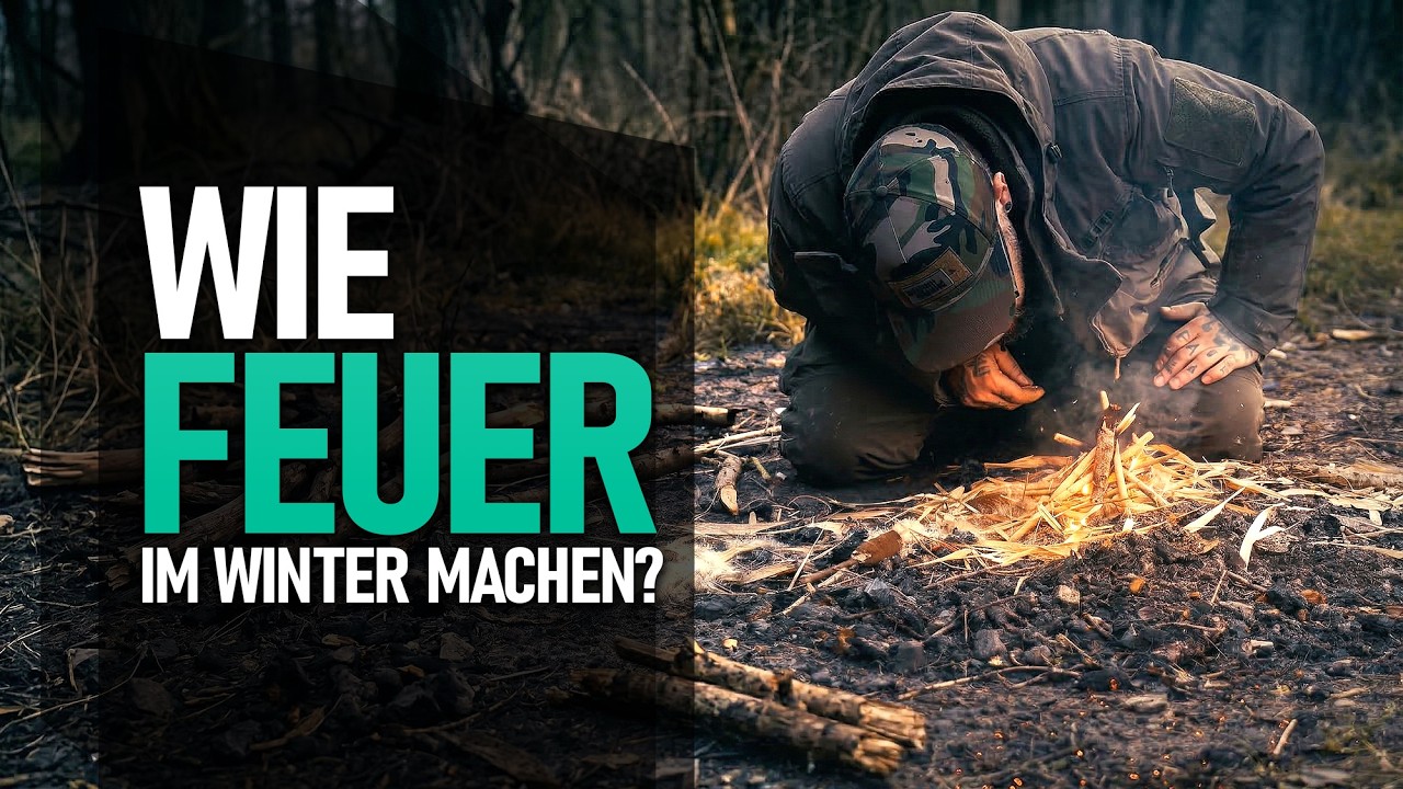 Feuer machen im Winter