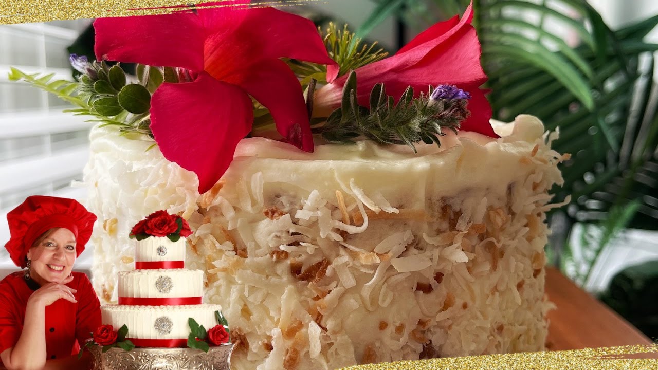 🍰 Tips on Layering and frosting a Coconut Cake/ Live / Cakes with Lorelie