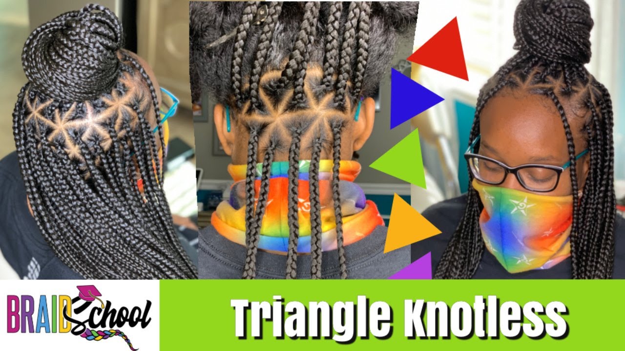 Triangle Knotless Braids from Start to Finish | Braid School Ep. 53