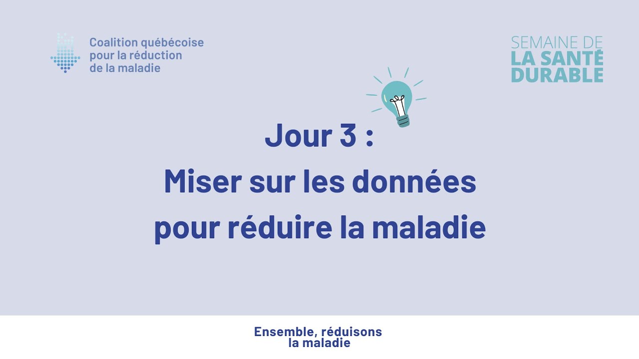 Semaine de la santé durable - Miser sur les données pour réduire la maladie