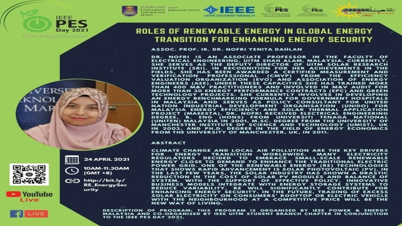 Roles of Renewable Energy in Global Energy Transition for Enhancing Energy Security