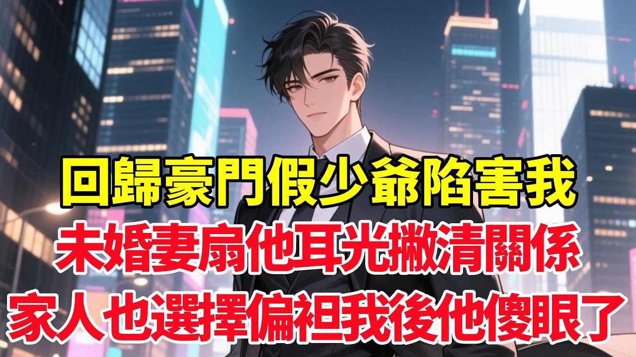 回歸豪門假少爺陷害我，未婚妻扇他耳光撇清關係，家人也選擇偏袒我後他傻眼了！#小说推荐 #一口气看完
