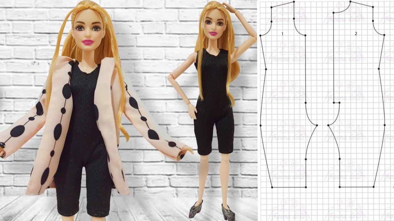 27 abrigo con capucha y enterizo para Barbie (patrones en la descripción)