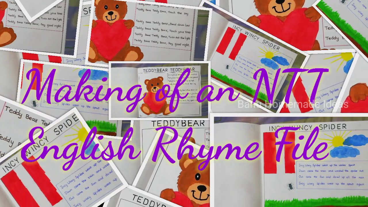 ENGLISH RHYME FILE for NTT(NURSERY TEACHERS TRAINING) | NTT Project