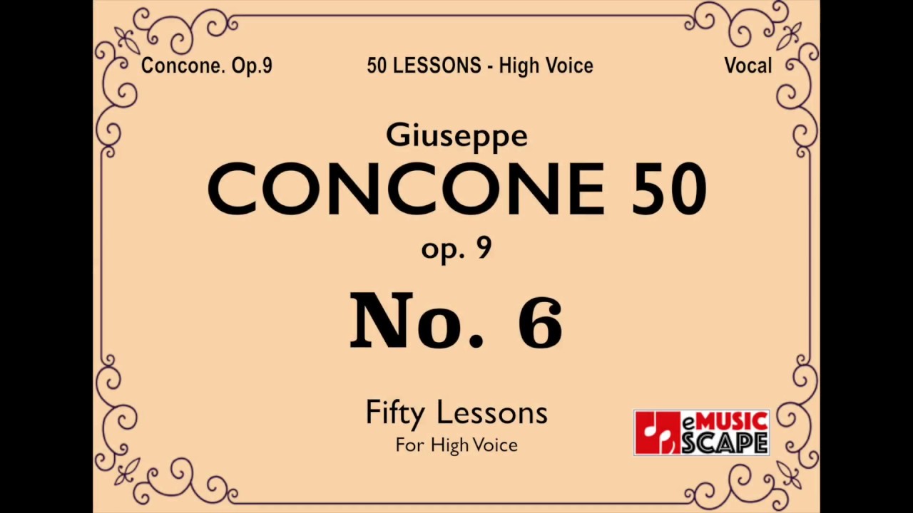 Concone 50, Op.9 No.6 (High Voice, 콘코네 고성용)