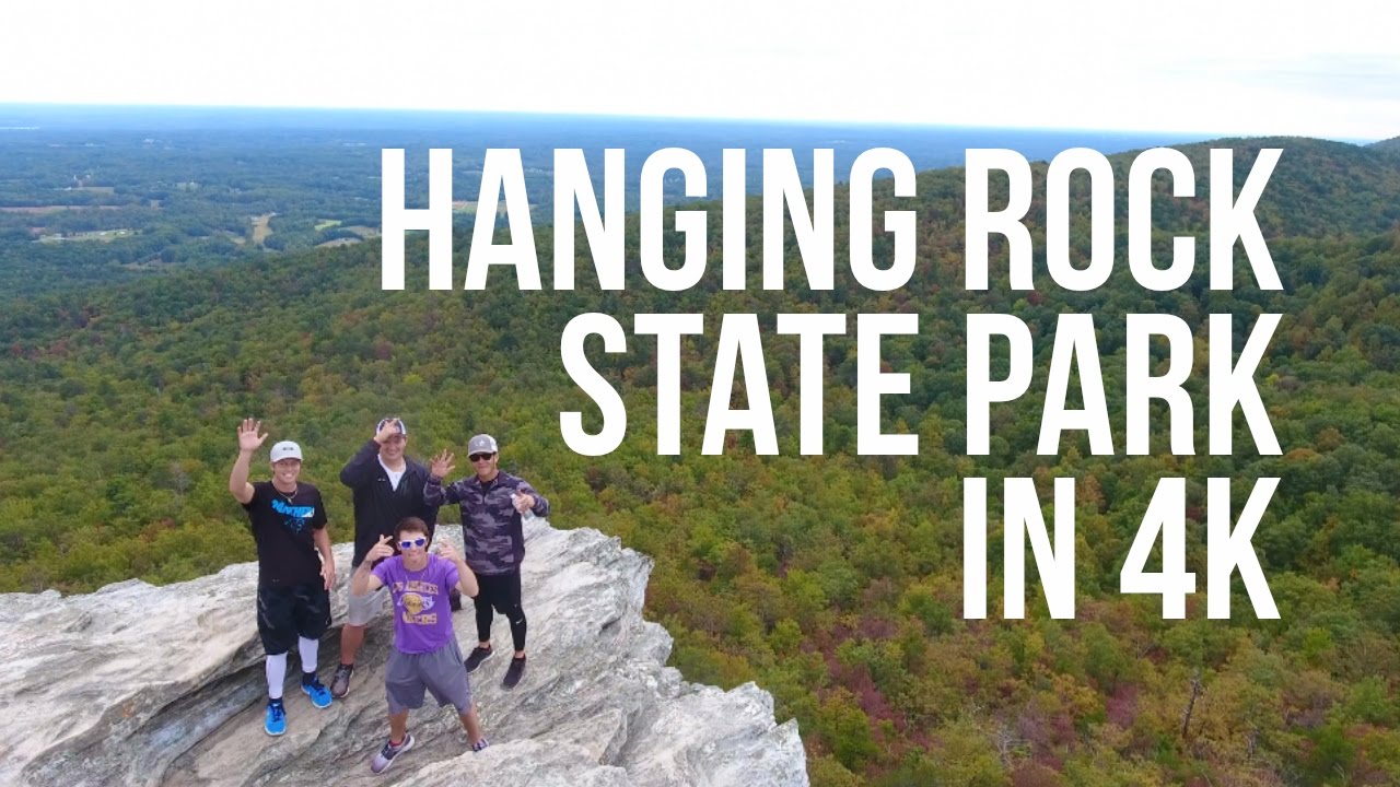 Hiking Hanging Rock State Park North Carolina Aerial Drone Tour 4K