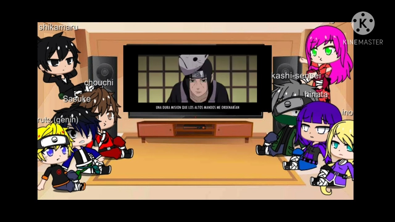 El esquipo 7 y 10 + Hinata reaccionan al rap de itachi