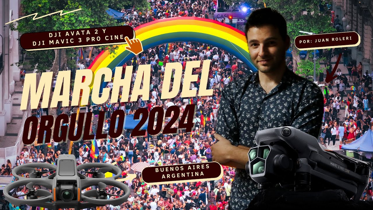 Marcha del Orgullo 2024 (Buenos Aires, Argentina) - Avata 2 y Mavic 3 Pro Cine.