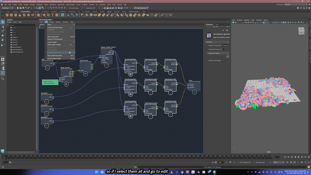 [updated] bifrost scatter points workflow | maya 2026