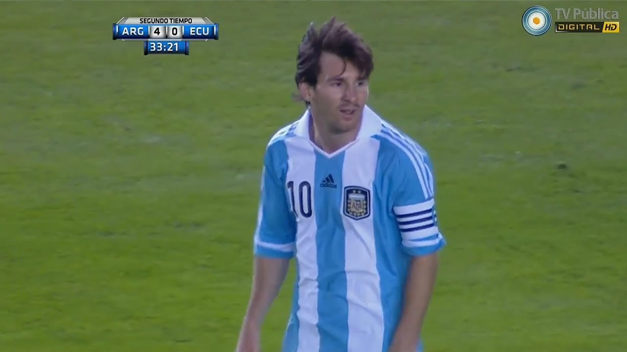 Lionel Messi Vs Ecuador (Home) World Cup Qualifier 2011-12