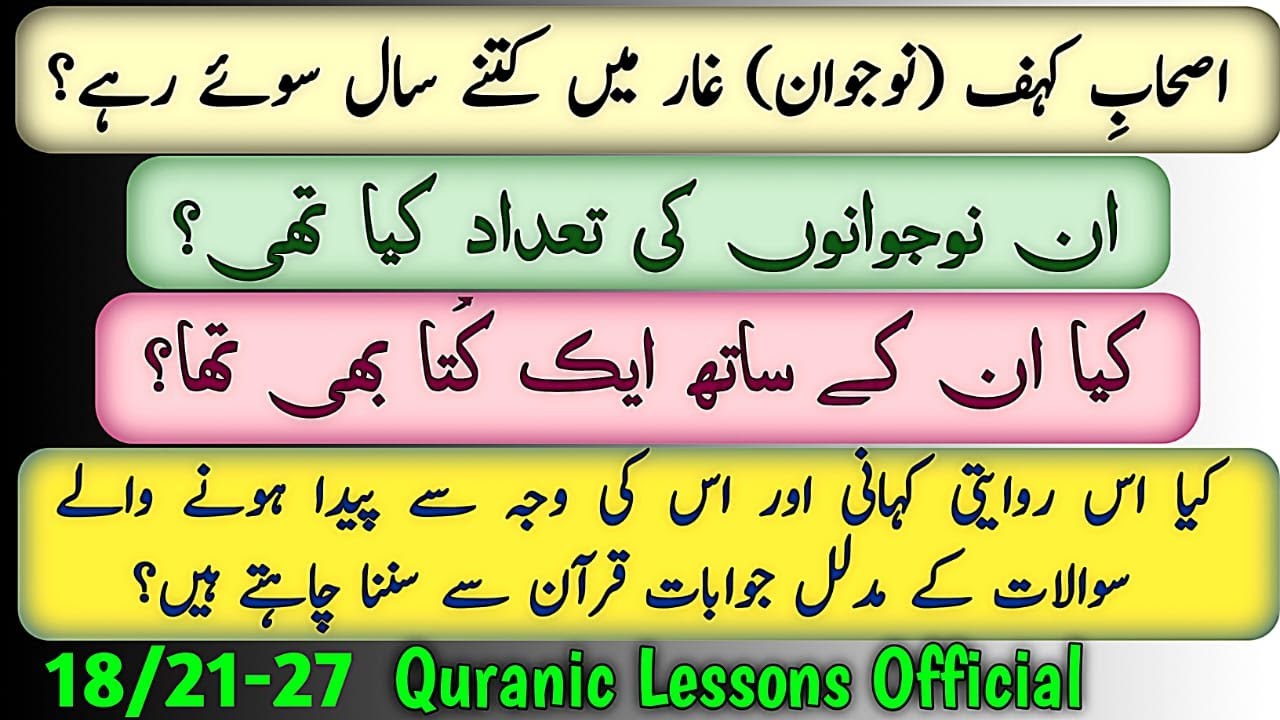 ASHAB E KAHAF(NOJAWAN) GAAR MAI KITNAY SAAL SOE RAHAY?|نوجوانوں کی تعداد کیا؟ ان کے ساتھ کتا بھی تھا