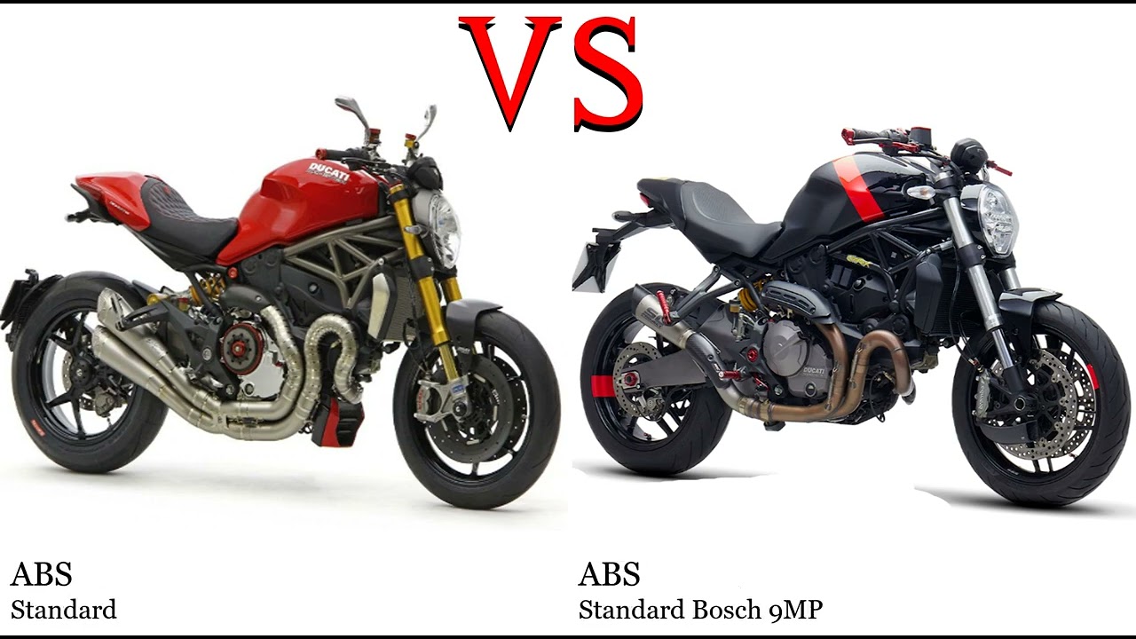 Ducati Monster 1200 S vs Ducati Monster 821 Test specification comparison