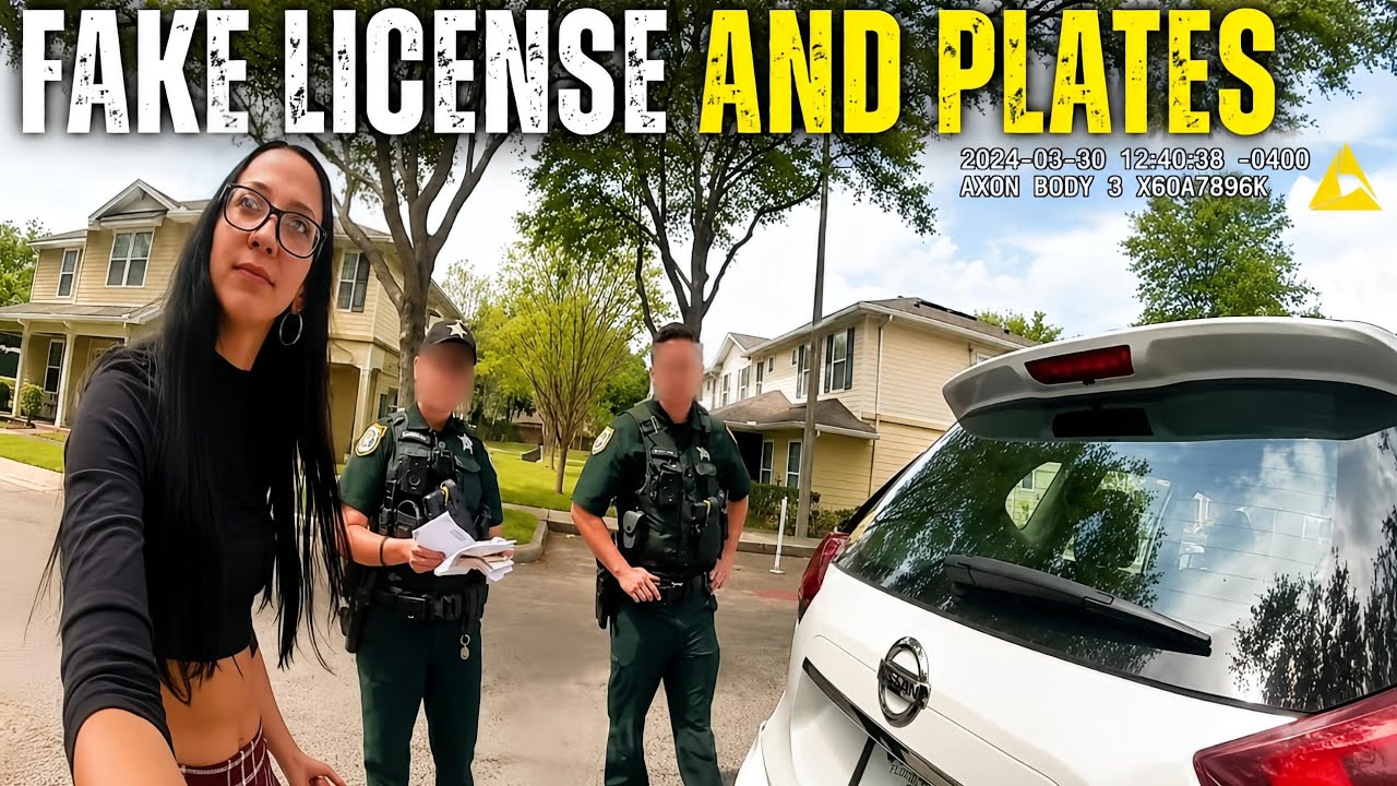 Mom With Kids Uses Fake Plates, Turn Simple Ticket Into Resistant Arrest.