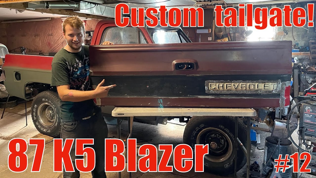 Custom K5 Blazer tailgate with stamped letters! 87 K5 Blazer part 12