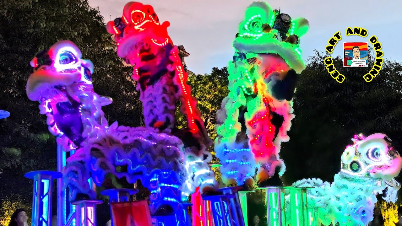 2026 CNY 🔥 LED 高桩舞狮表演 + 财神爷 Acrobatic Lion dance @ Bamboo Hills 🔥 Kwong Ngai Lion Dance 馬來西亞光藝龍獅體育會