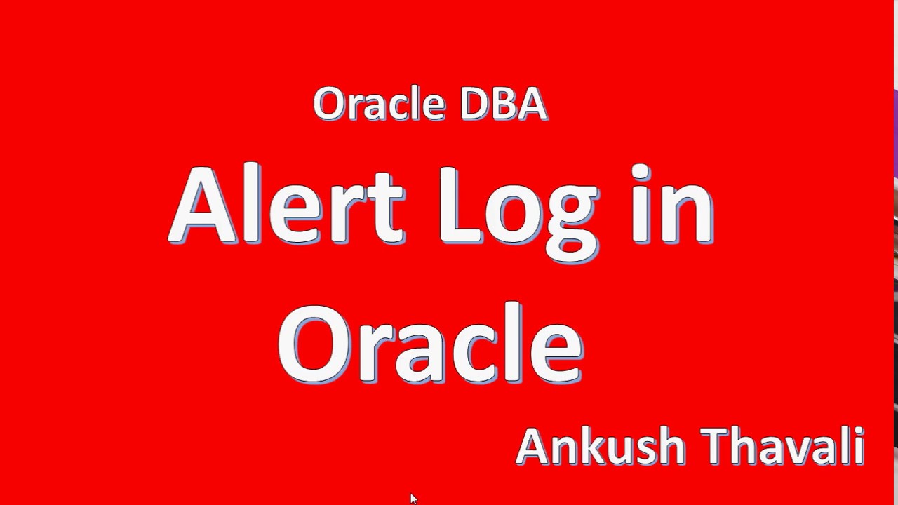 Alert log file in Oracle