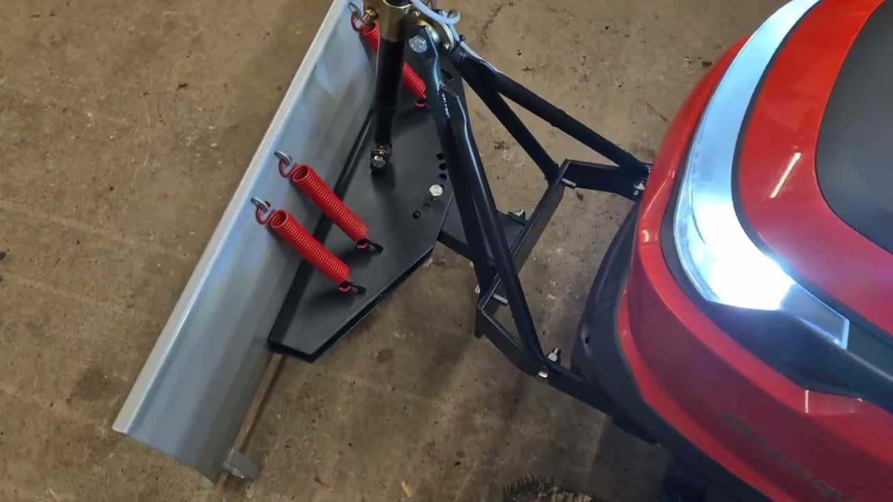 DIY snow plow for lawn tractor