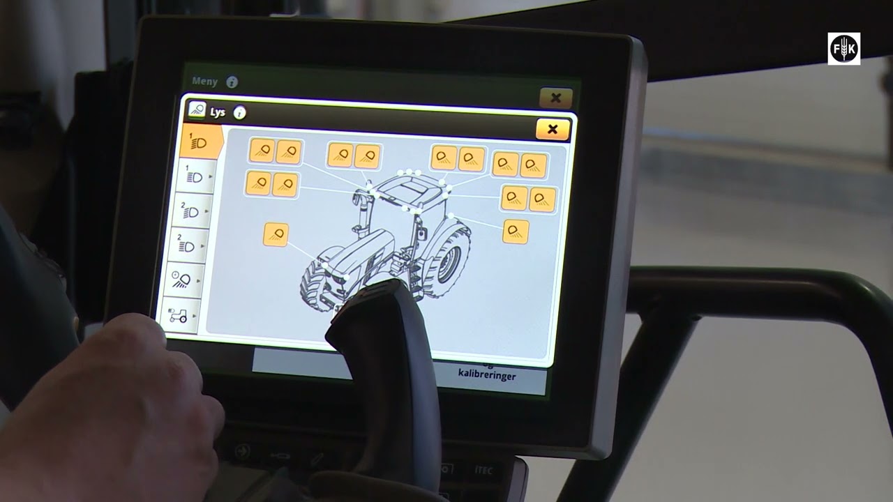 Programmering av lysinnstillinger på traktoren med John Deere GEN4 CommandCenter