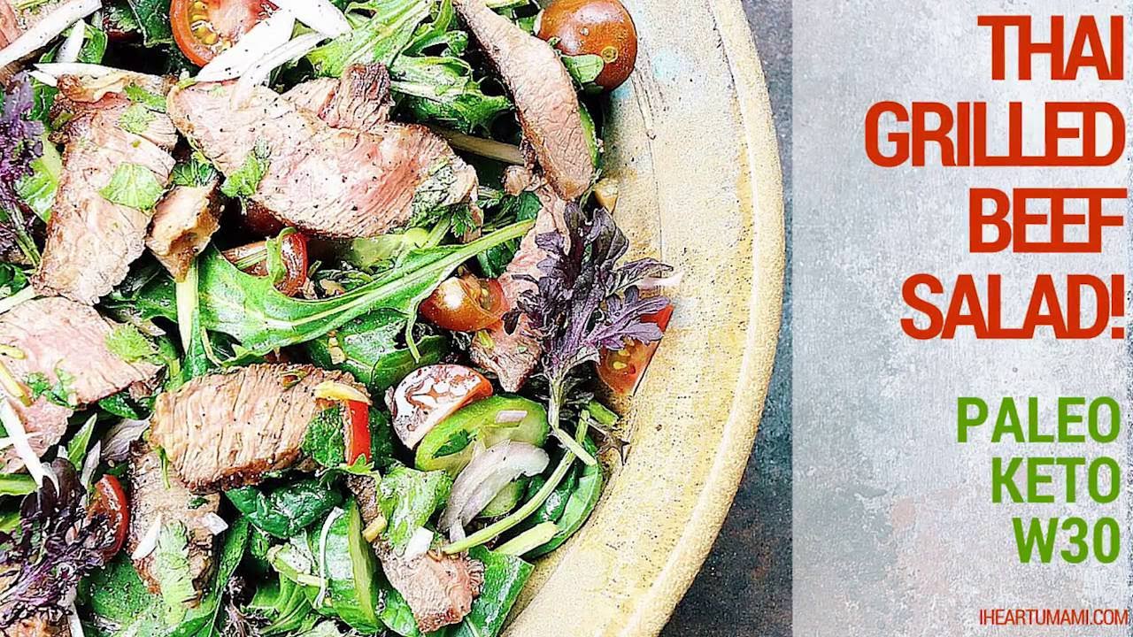 Thai Grilled Beef Salad (Paleo, Keto, Whole30)