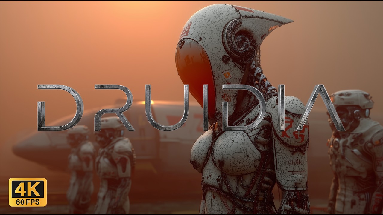 Red Horizon Rising: Cybernetic Ambient Music & Dark Futuristic Soundscape, 4K