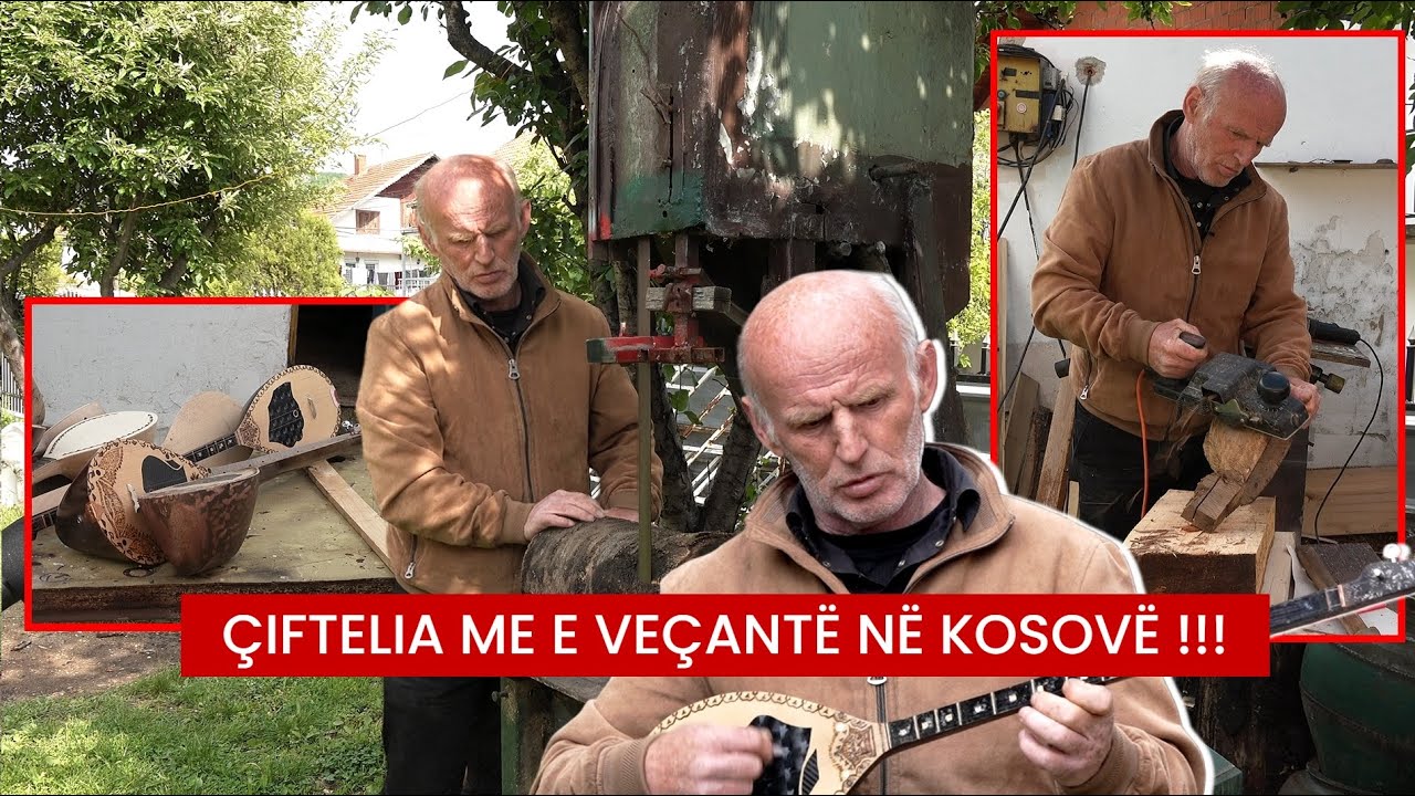 Çiftelia e veçantë e punuar nga mjeshtri Sokol Musliu